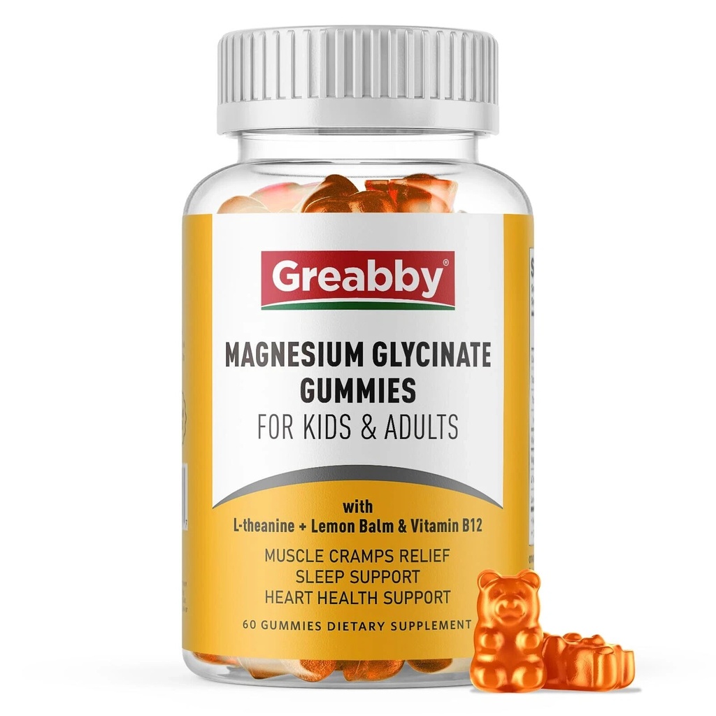 Magnesium Glycinate Gummies for Kids & Adults - Magnesium Glycinate 300mg Chewi