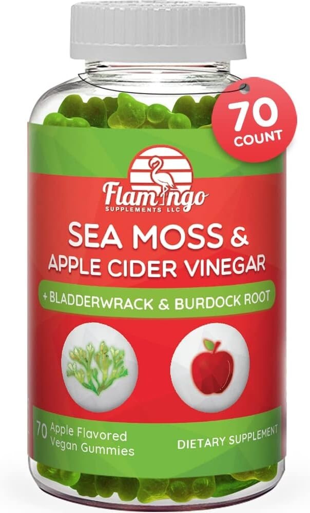 Sea Moss Gummies with Apple Cider Vinegar, Bladderwrack and Burdock Root Organic