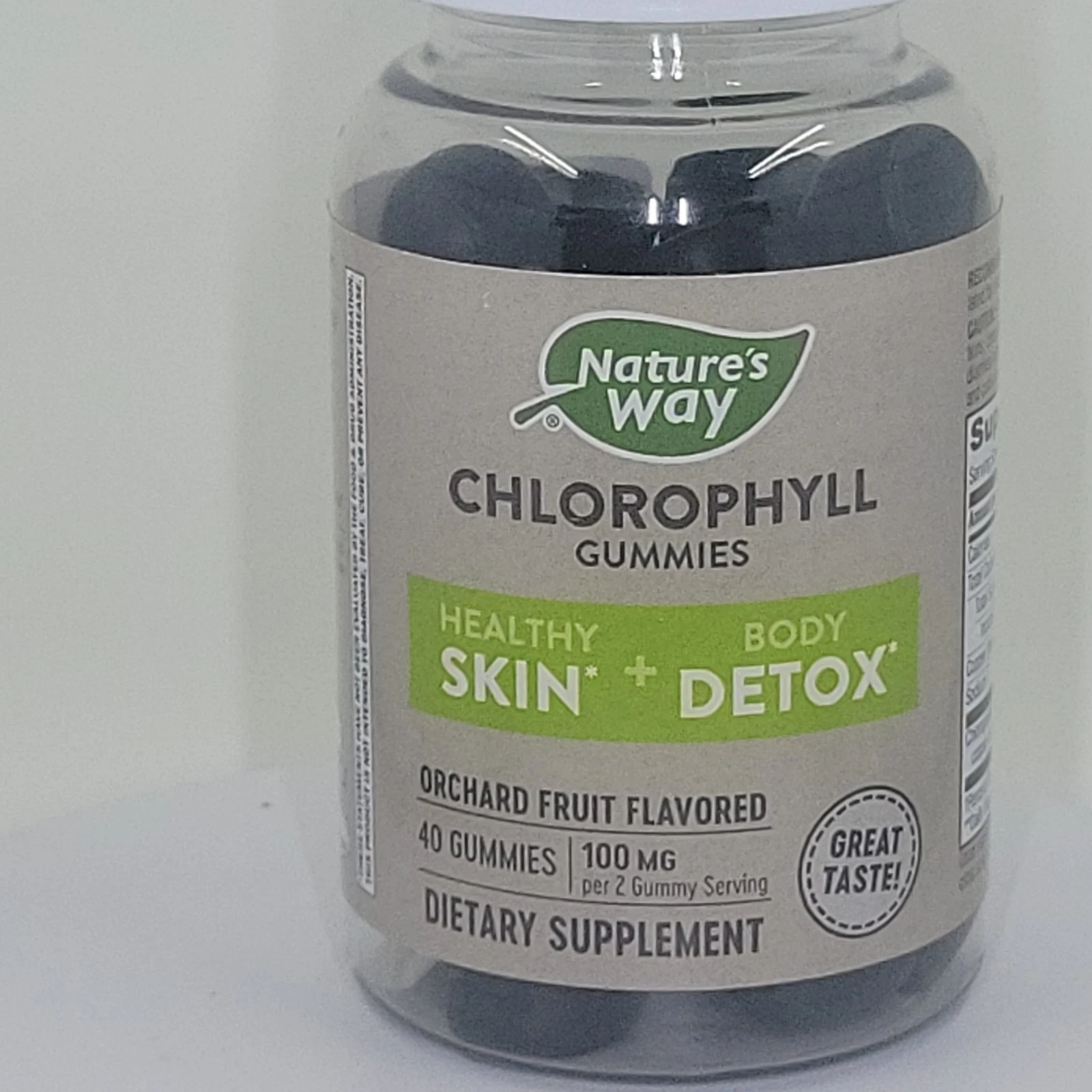 DETOX / HEATHLY SKIN Supplement Chlorophyll 40 Gummies Nature's Way EXP 12/31/25