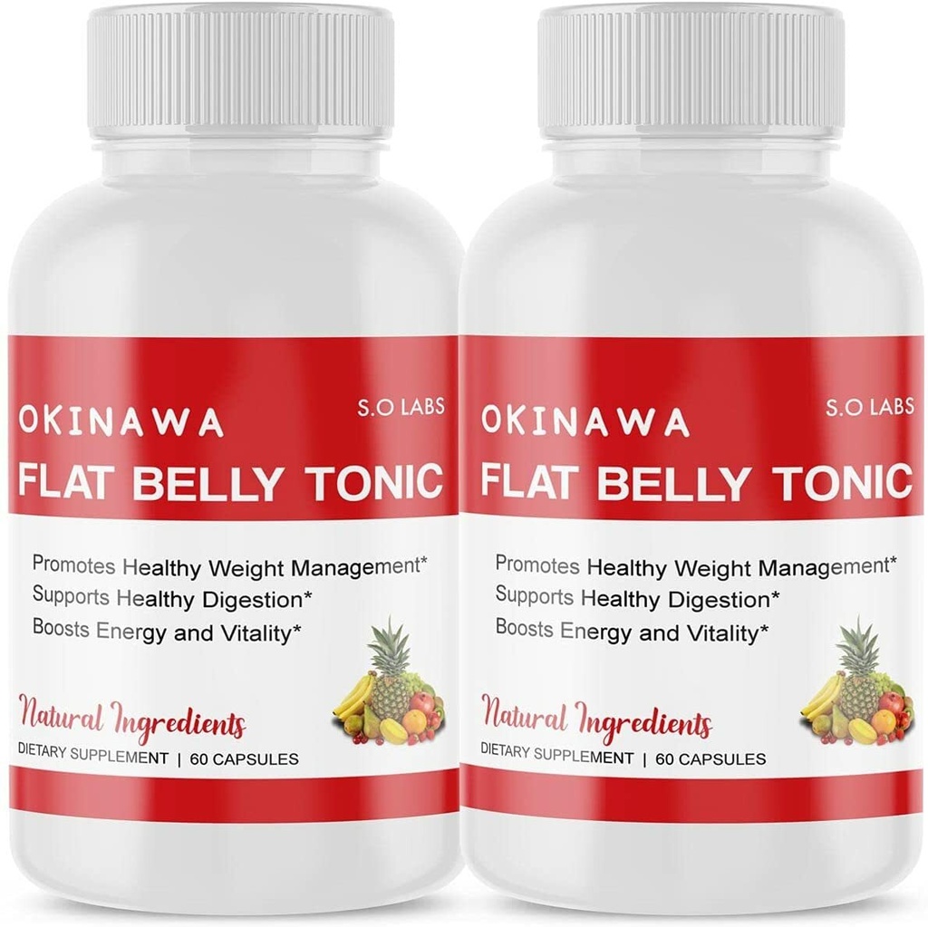 2-Okinawa Flat Belly Diet Pills,Weight Loss,Fat Burn,Appetite Control Supplement