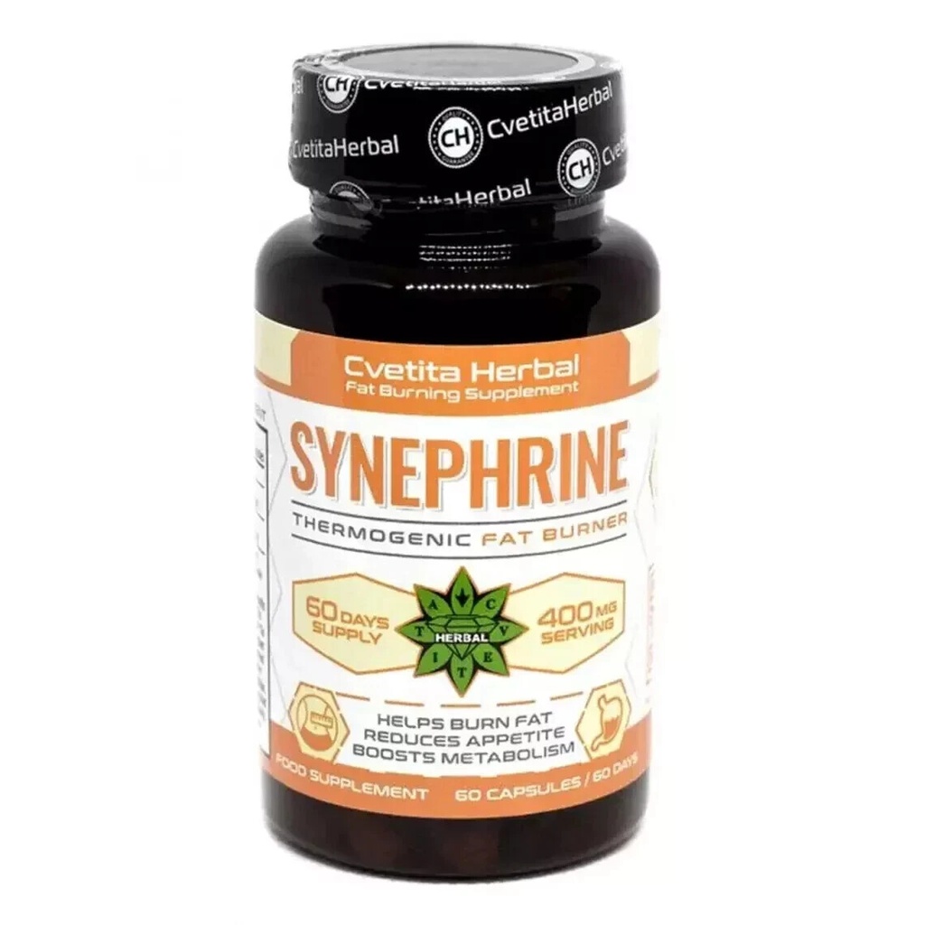 Synephrine Fat burner Weight Loss Metabolic Accelerator pills 60 caps Pack of 2'