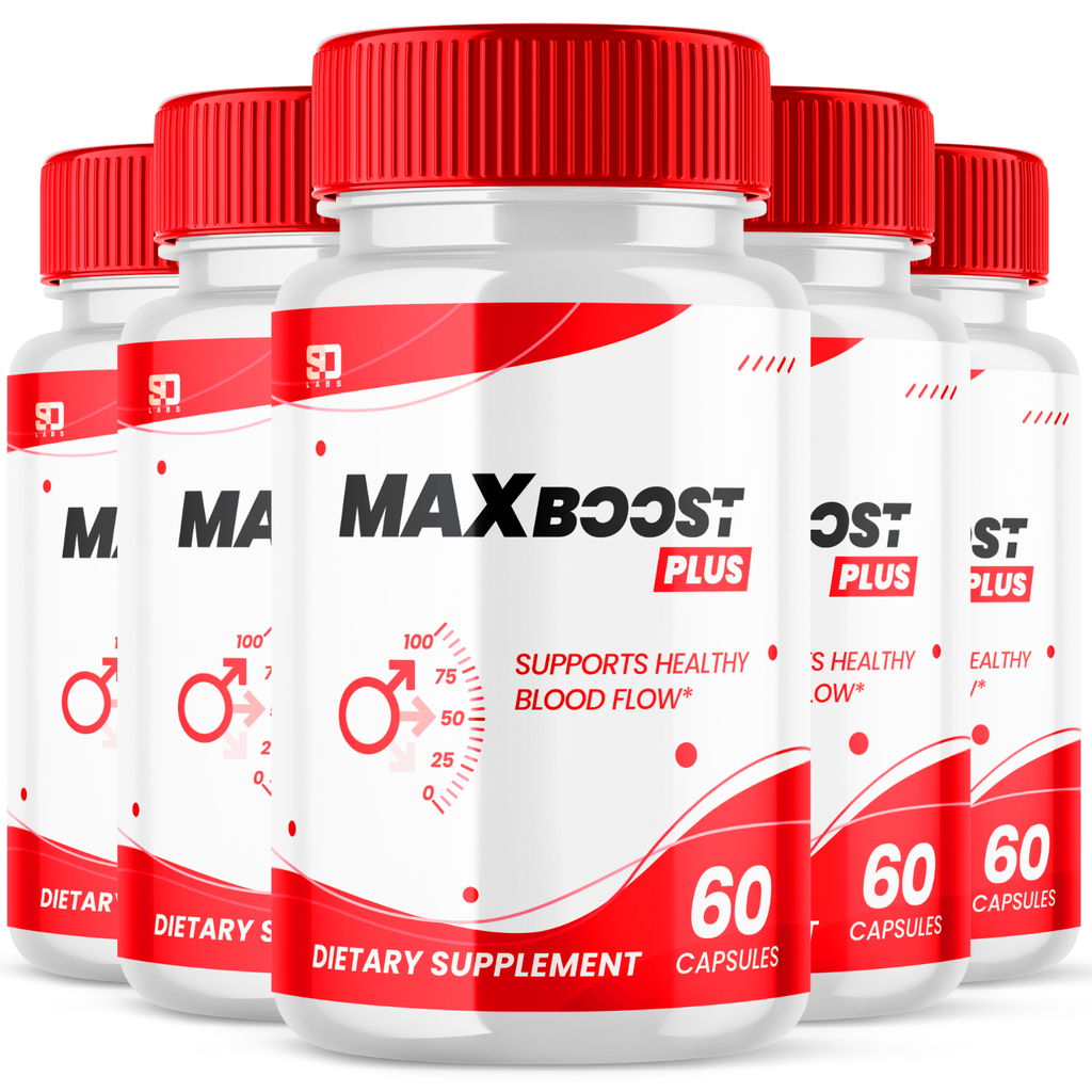 MaxBoost Plus Male Pills - MaxBoost Enhances Energy, Vitality & Stamina (5 Pack)