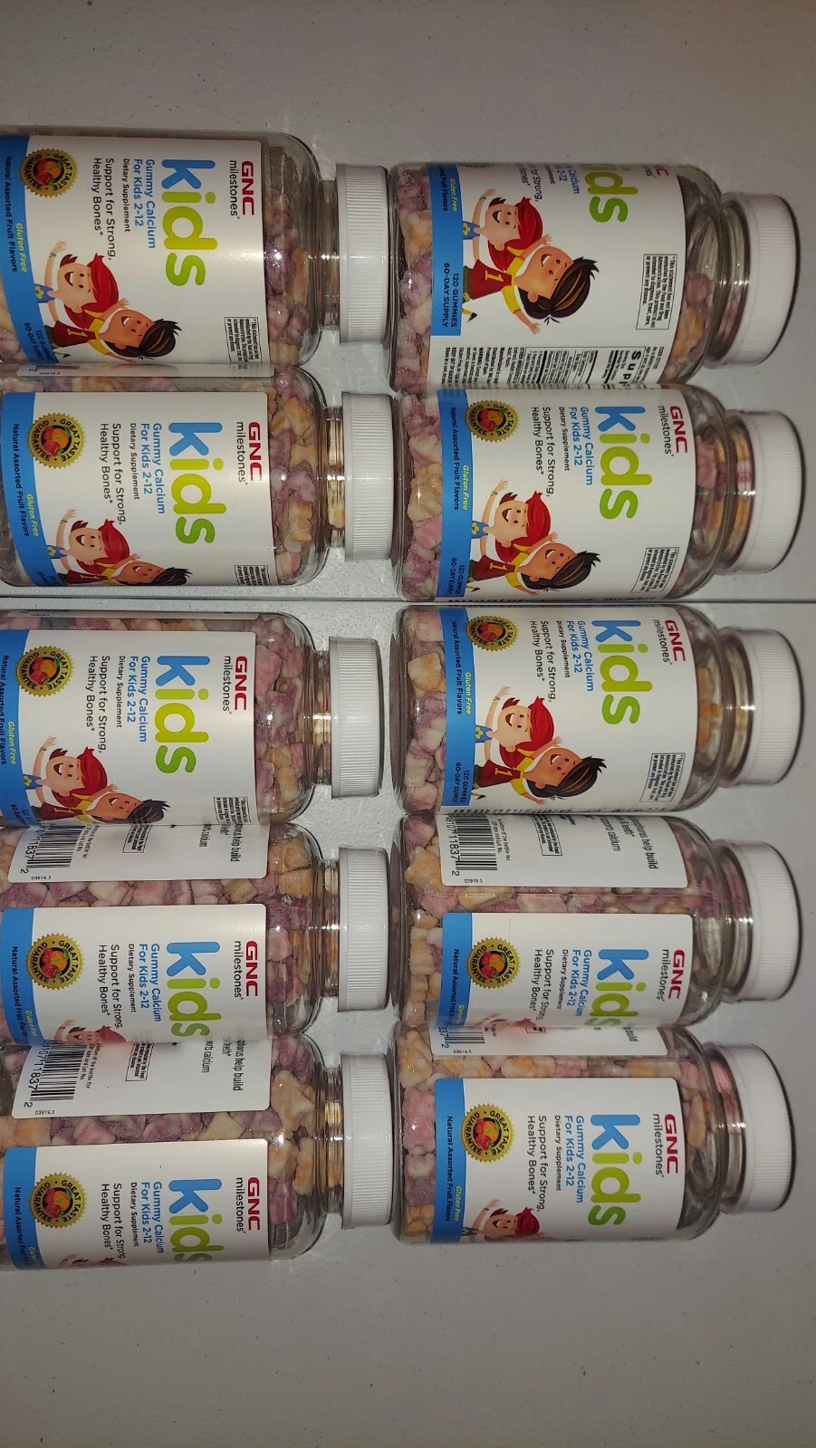 10 GNC milestones Gluten-Free Kids Gummy Calcium Dietary Supplement, 120 Gummies