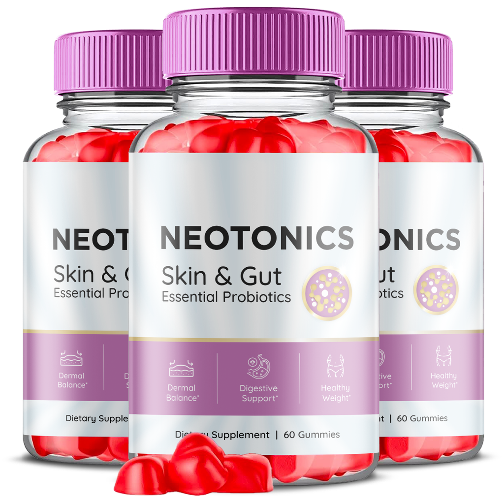 (3 Pack) Neotonics, Neotonics Skin & Gut, Neotonics Probiotics (180 Gummies)