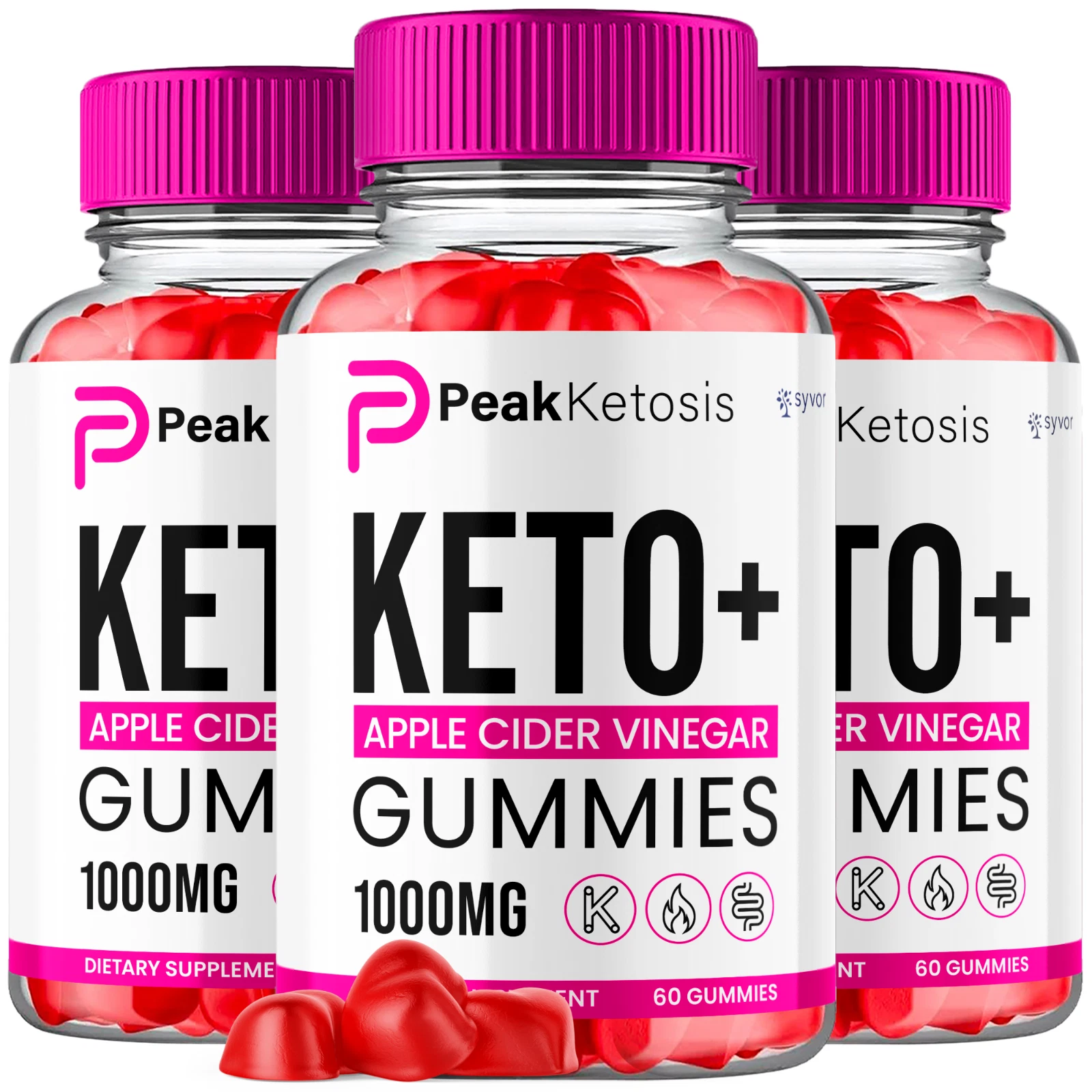 Peak Ketosis Keto ACV Gummies 1000MG Maximum Strength Formula 180 Gummies