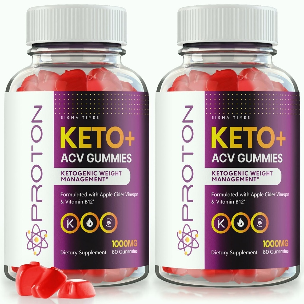 (2 Pack) Proton Keto + ACV Gummies for Aiding Weight Management and Fat Loss