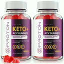 (2 Pack) Proton Keto + ACV Gummies for Aiding Weight Management and Fat Loss