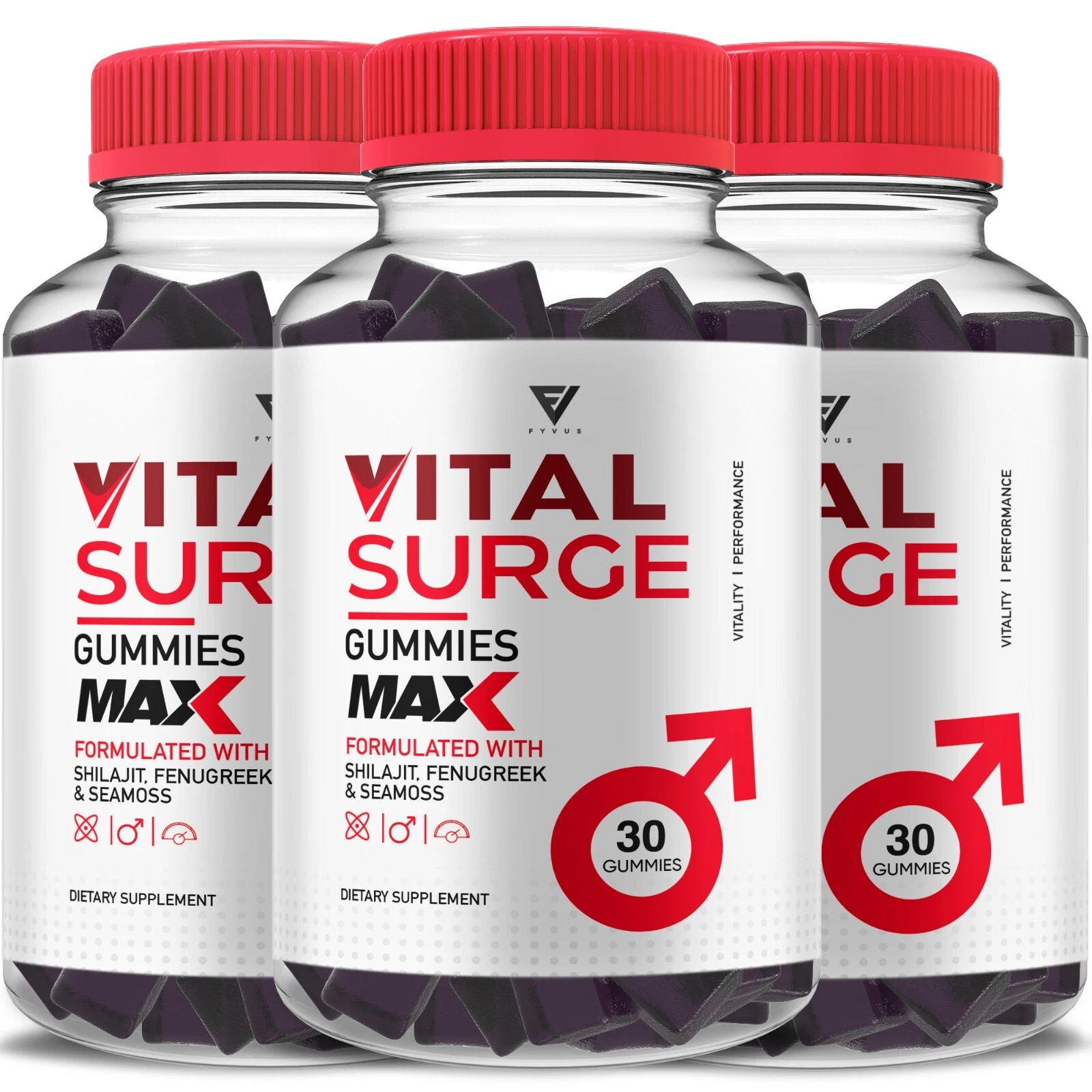 (3 Pack) Vital Surge Max Gummies VitalSurge Max Supplement (3 Month Supply)
