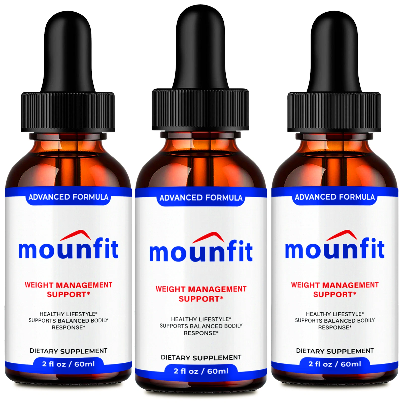(3 Pack) Mounfit Weight Loss Liquid Drops to Burn Excess Fat and Increase Energy