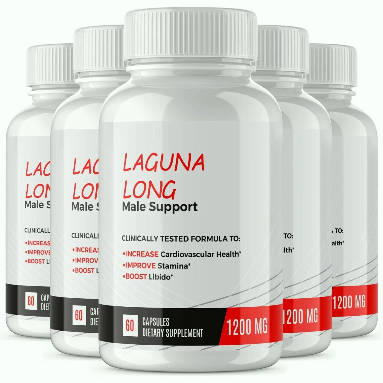 (5 Pack) Laguna Long Male Support Capsules, LagunaLong Power Performance for Men