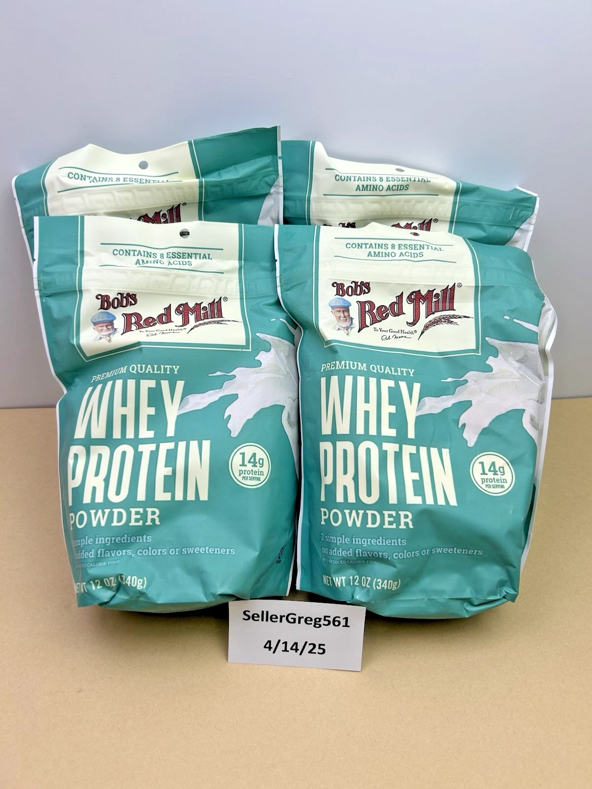 Bob's Red Mill Premium Quality Whey Protein Powder (Case Pack) - 4x12 oz 05/2025