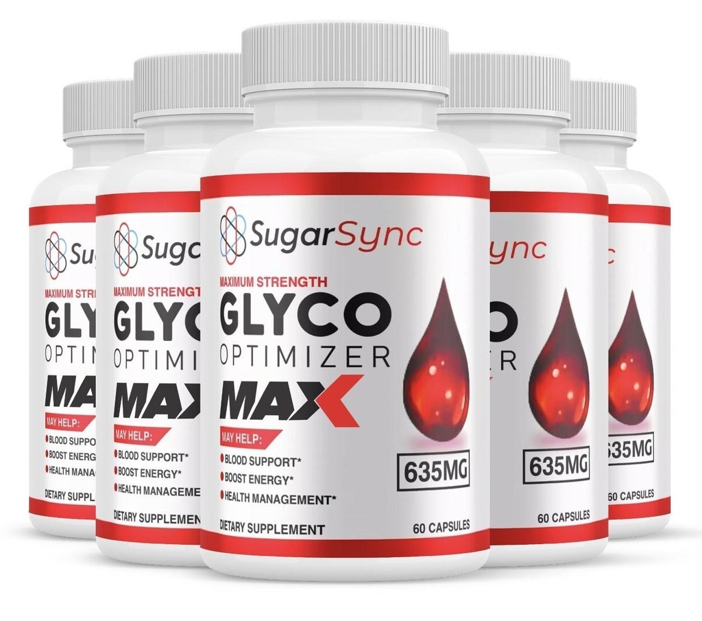 Sugar Sync Glyco Capsules, SugarSync Optimizer Max Strength Supplement (5 Pack)