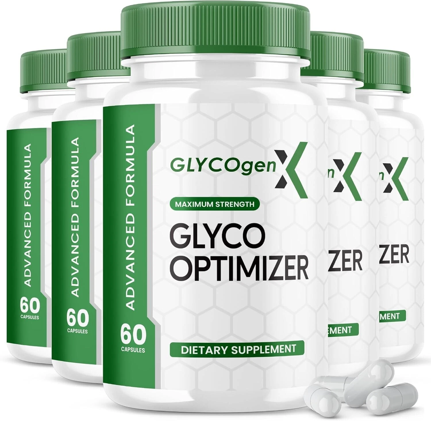 Glyco Optimizer Glycogen X Maximize Strength Supplements ( 300 Capsules ) 5-Pack