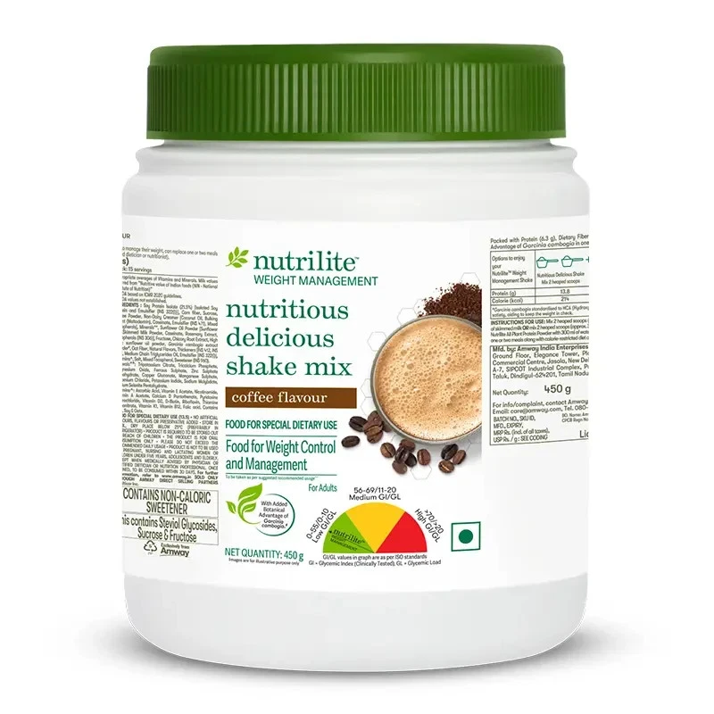 Nutrilite Weight Management Nutritious Delicious Shake Mix Coffee Flavor 450 grm