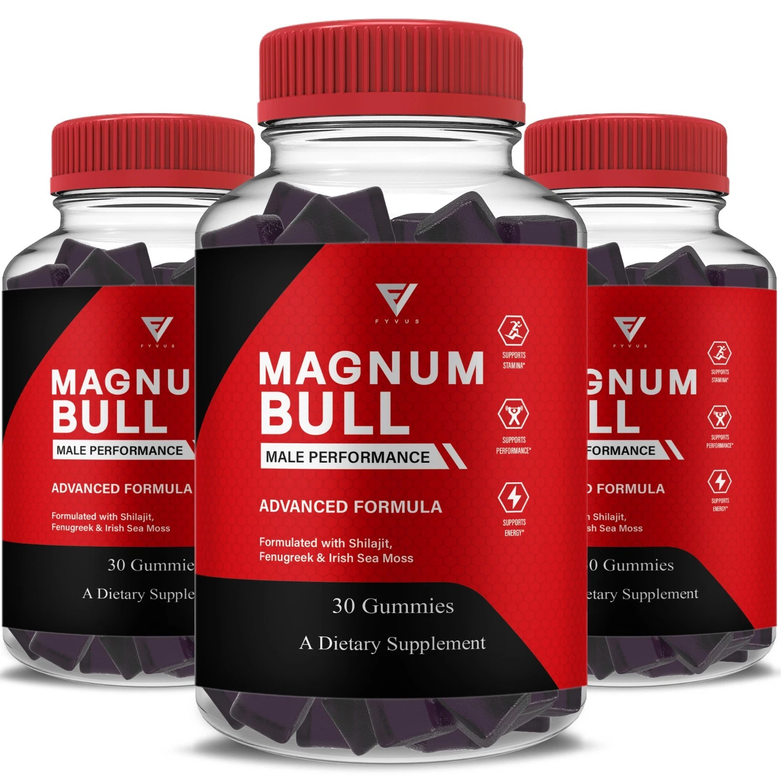 (3 Pack) Magnum Bull Performance Gummies, MagnumBull Advanced (3 Month Supply)