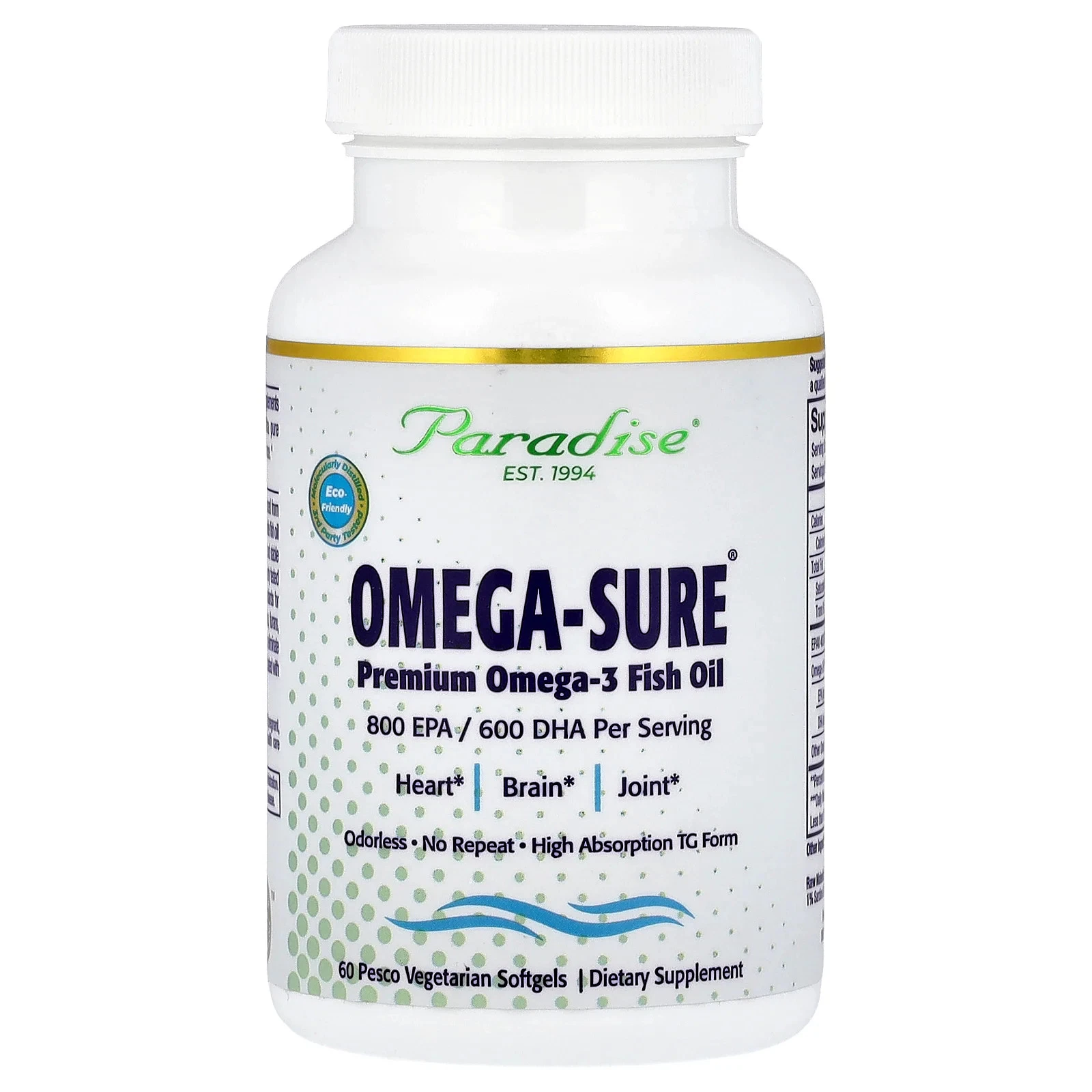 Omega-Sure®, Premium Omega-3 Fish Oil, 60 Pesco Vegetarian Softgels