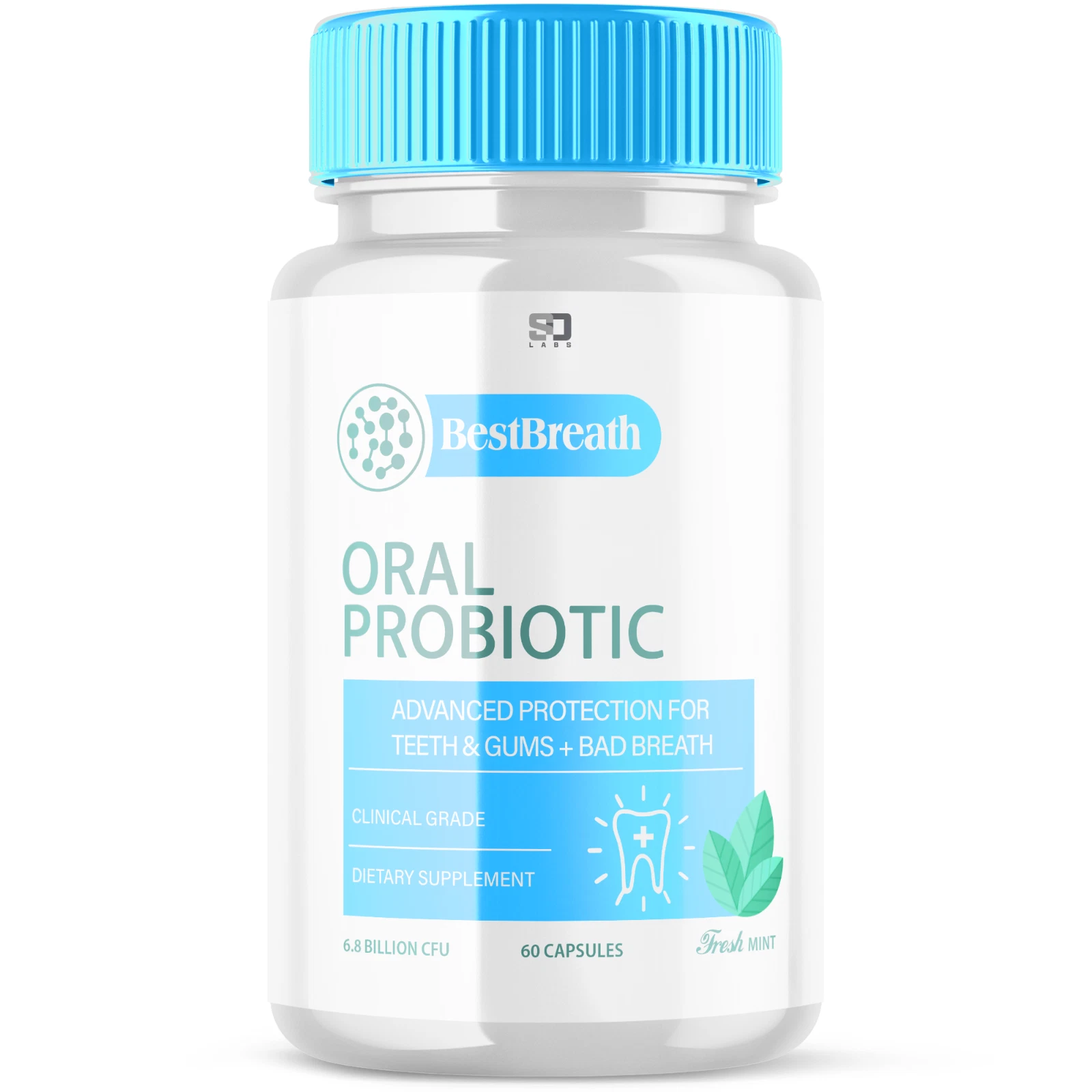 Best Breath Oral Probiotic, BestBreath for Gum & Teeth Health (60 Capsules)