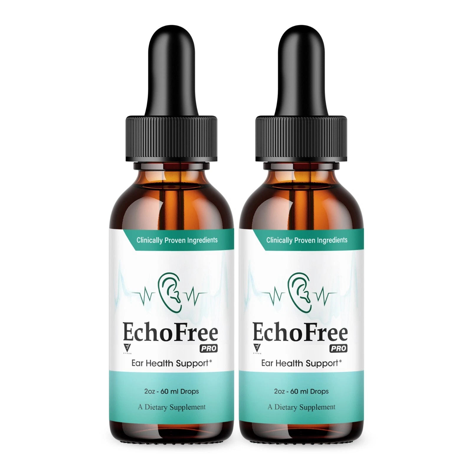 (2 Pack) EchoFree Pro Liquid Drops, Echo Free Advanced Tinnitus Support (4oz)