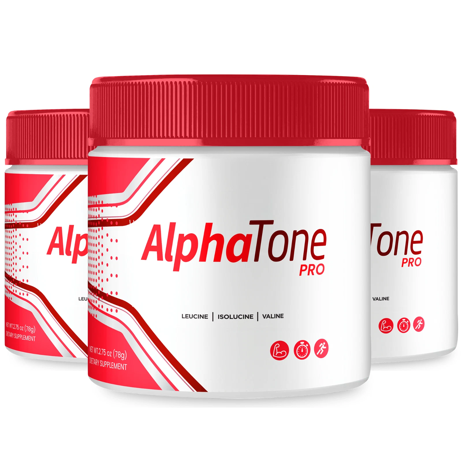 (3 Pack) Alpha Tone Pro BCAA Powder Advanced Formula Energy Support Supplement