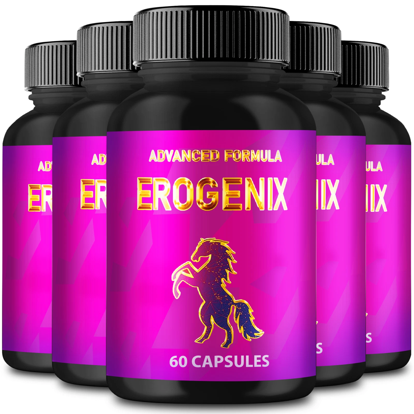 (5 Pack) Erogenix Pills for Men, Ero Genix Male Performance Capsules