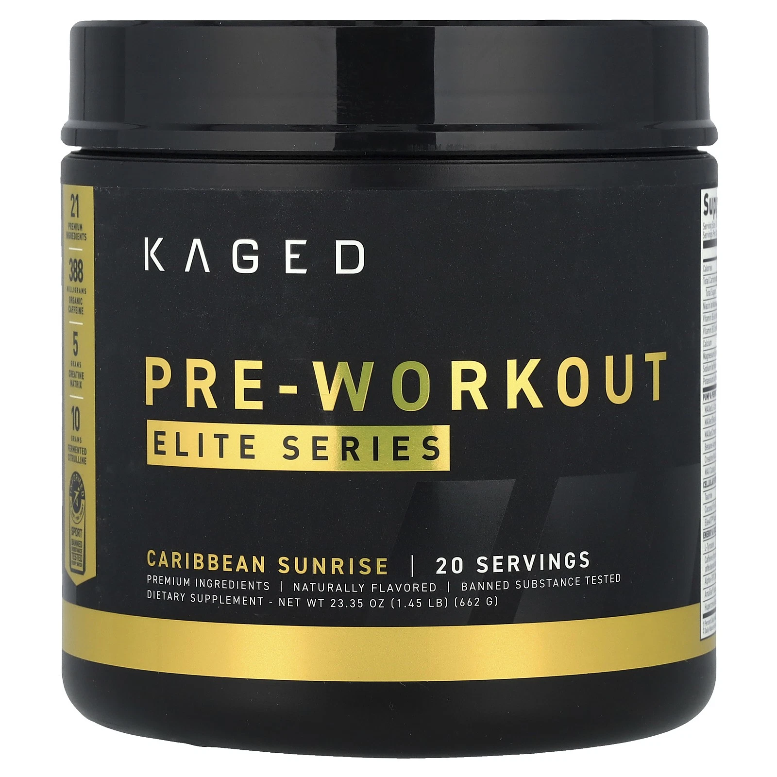 Elite Series, Pre-Workout, Caribbean Sunrise, 1.45 lb (662 g)