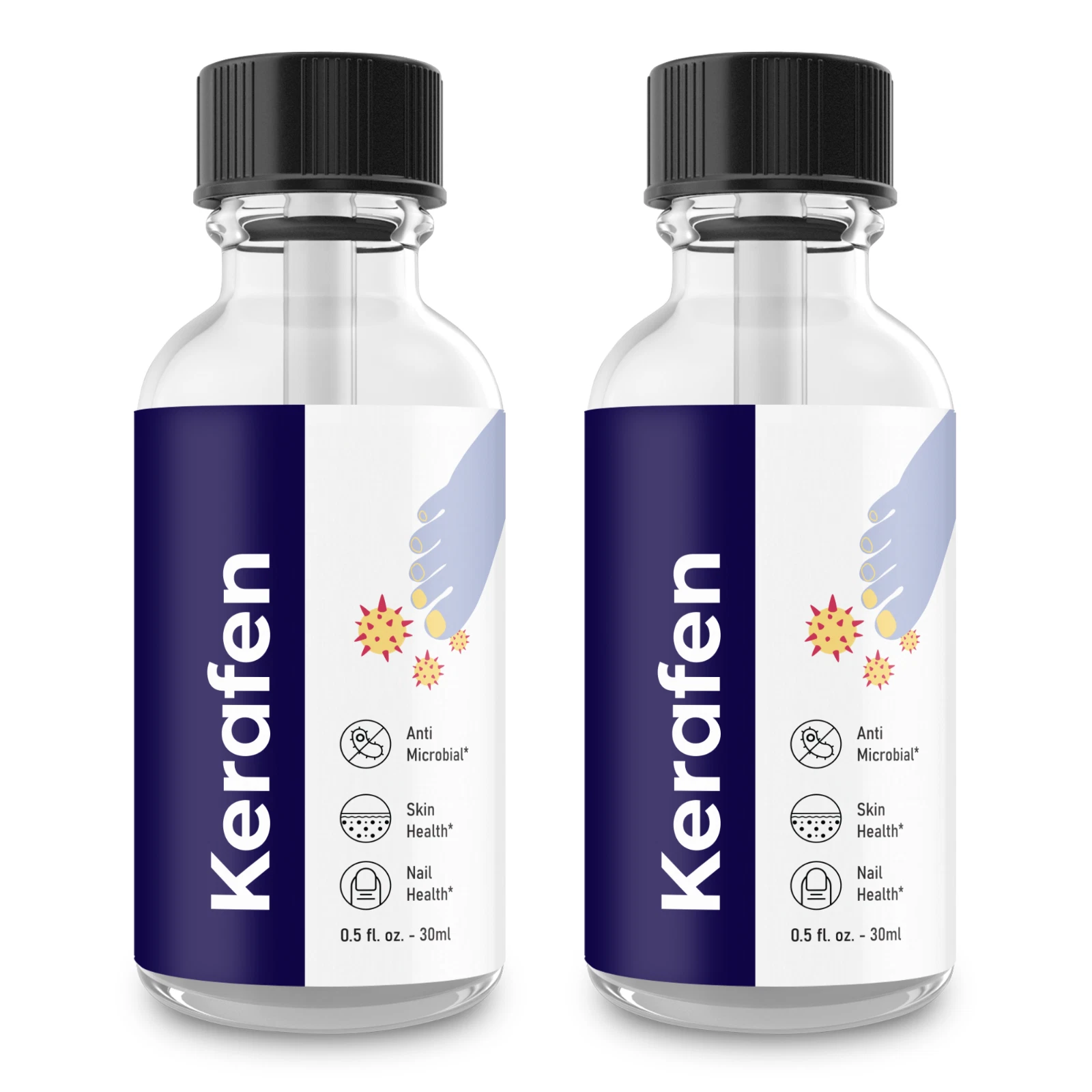 Kerafen Nail Health Drops, Antibacterial Treatment Nail Support Drops (2 Pack)