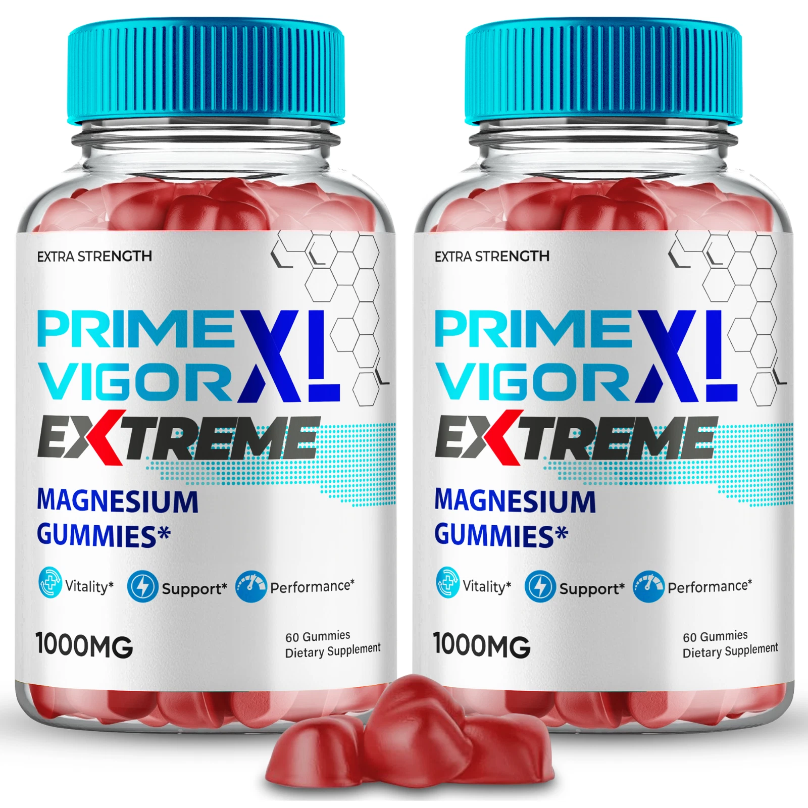 (2 Pack) Prime Vigor XL Extreme Gummies for Men - Male Health Energy & Stamina