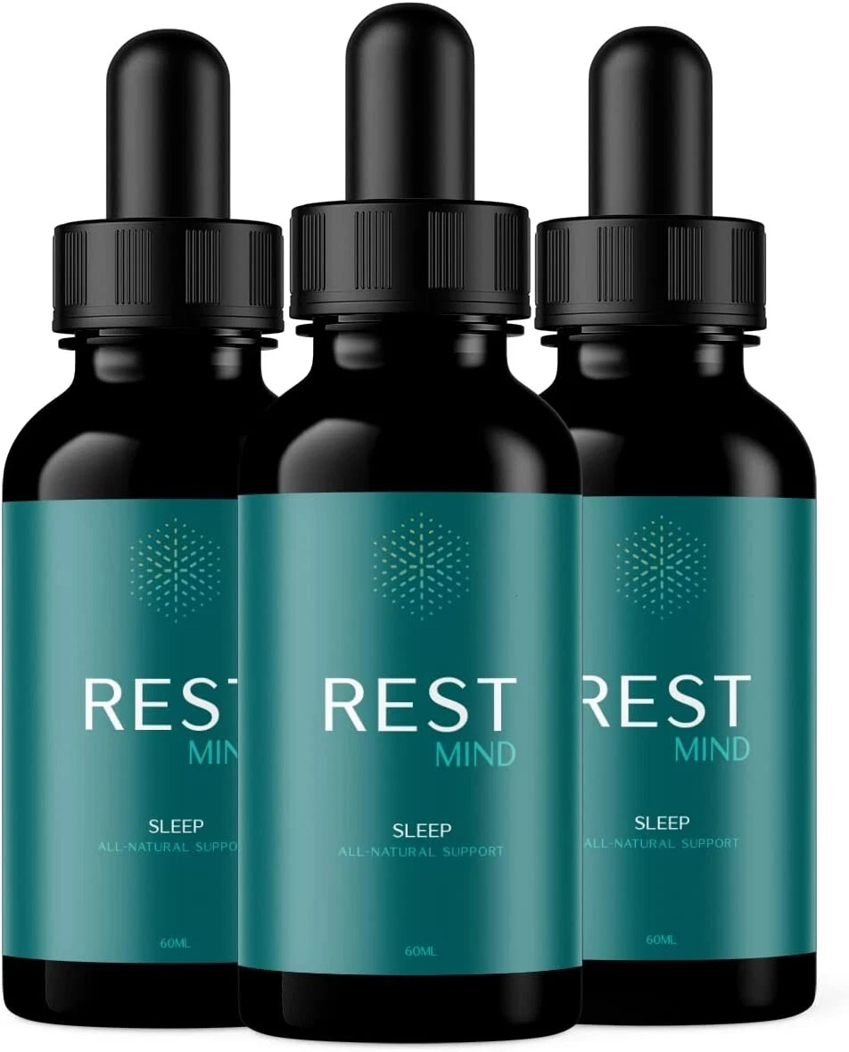 3 Pack - Rest Mind Relaxation Drops - Stress Support Supplement for Mind & Body