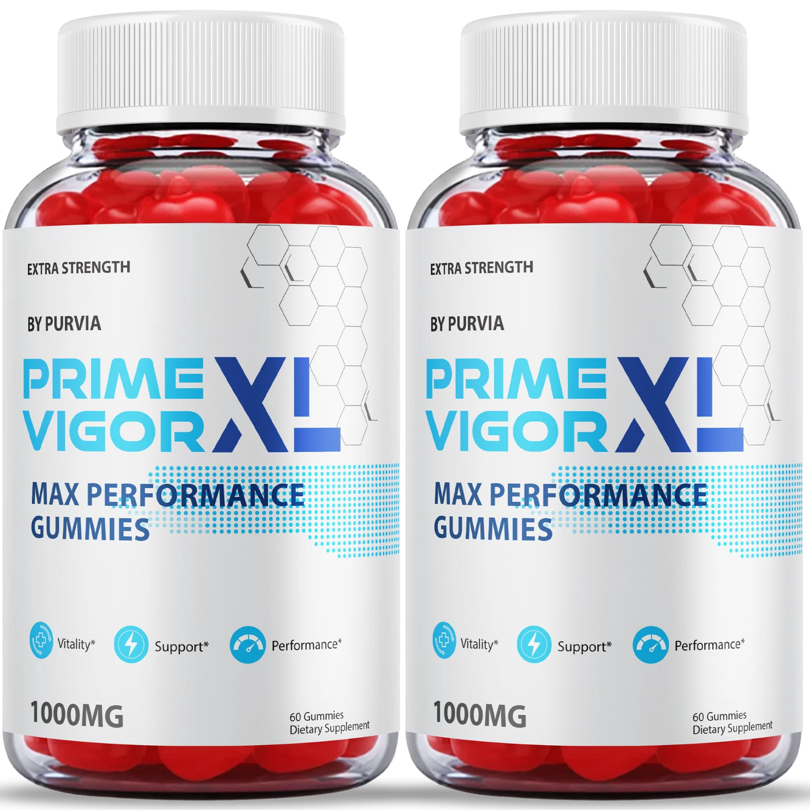 (2 Pack) Prime Vigor XL Gummies for Men Extra Strength Formula Wellness Support