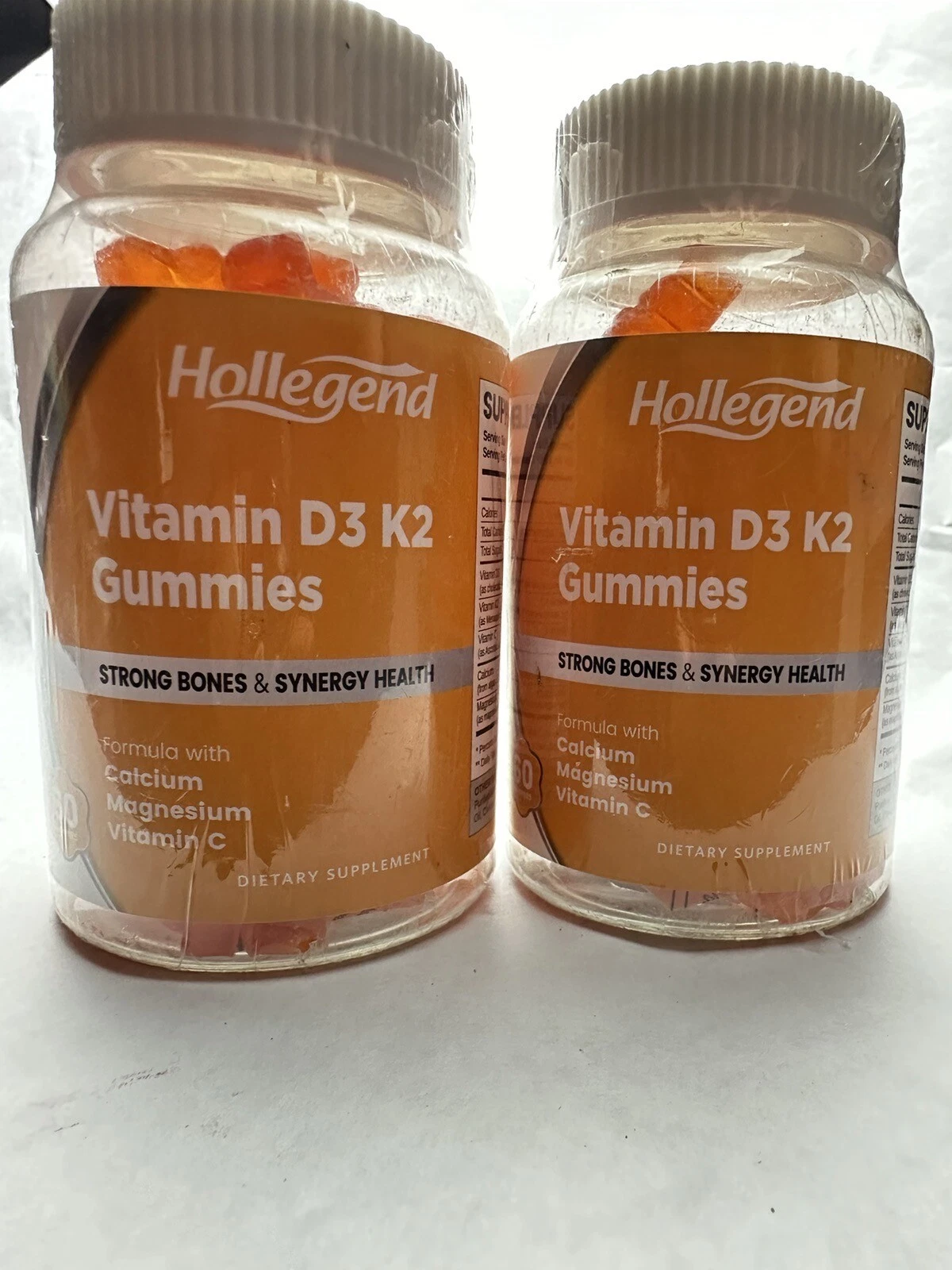 2 Pack - Vitamin D3 K2 Gummies - 60 Count - Supports Healthy Bone