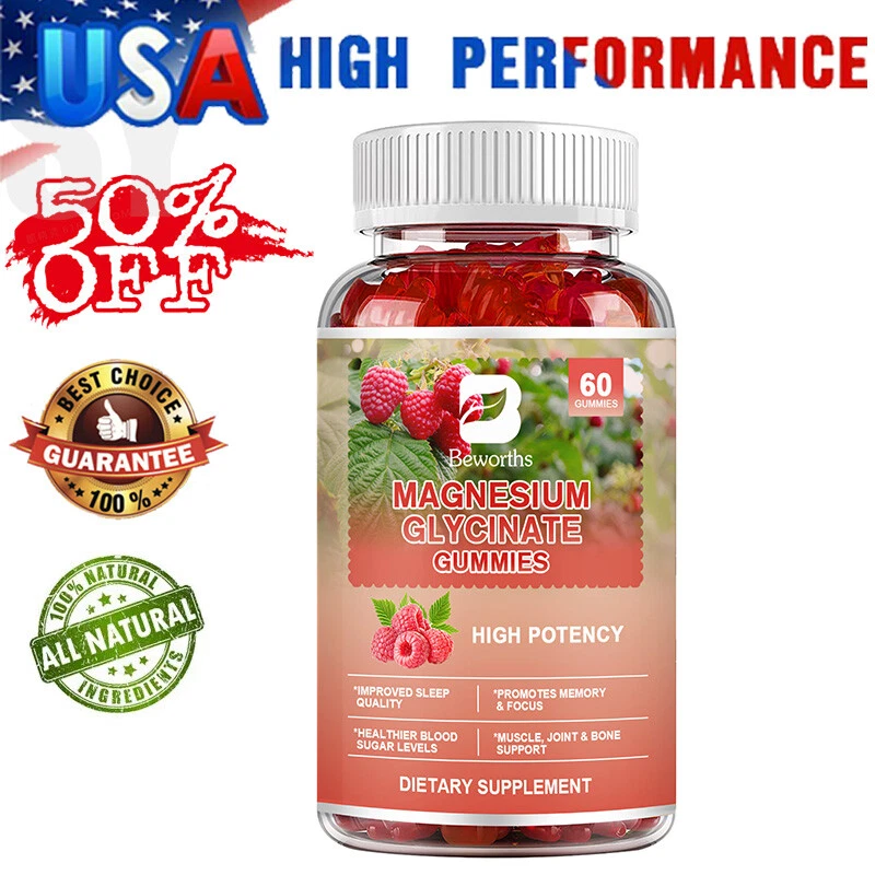 Magnesium Gummies - with Prebiotics & Probiotics - Sleep Support, Relieve Stress