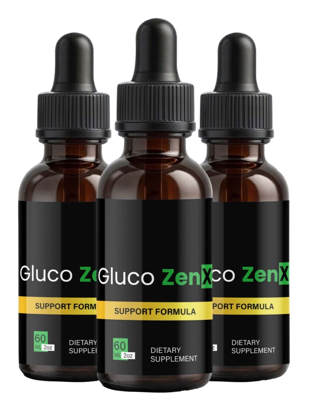 GlucoZenX Drops Official Gluco Zen , Liquid Natural Formula (3 Pack)