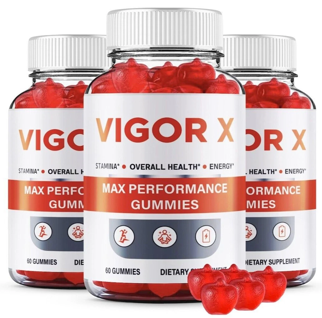 (3 Pack) Vigor X Male Performance Gummies Maximum Strength Formula (180 Gummies)