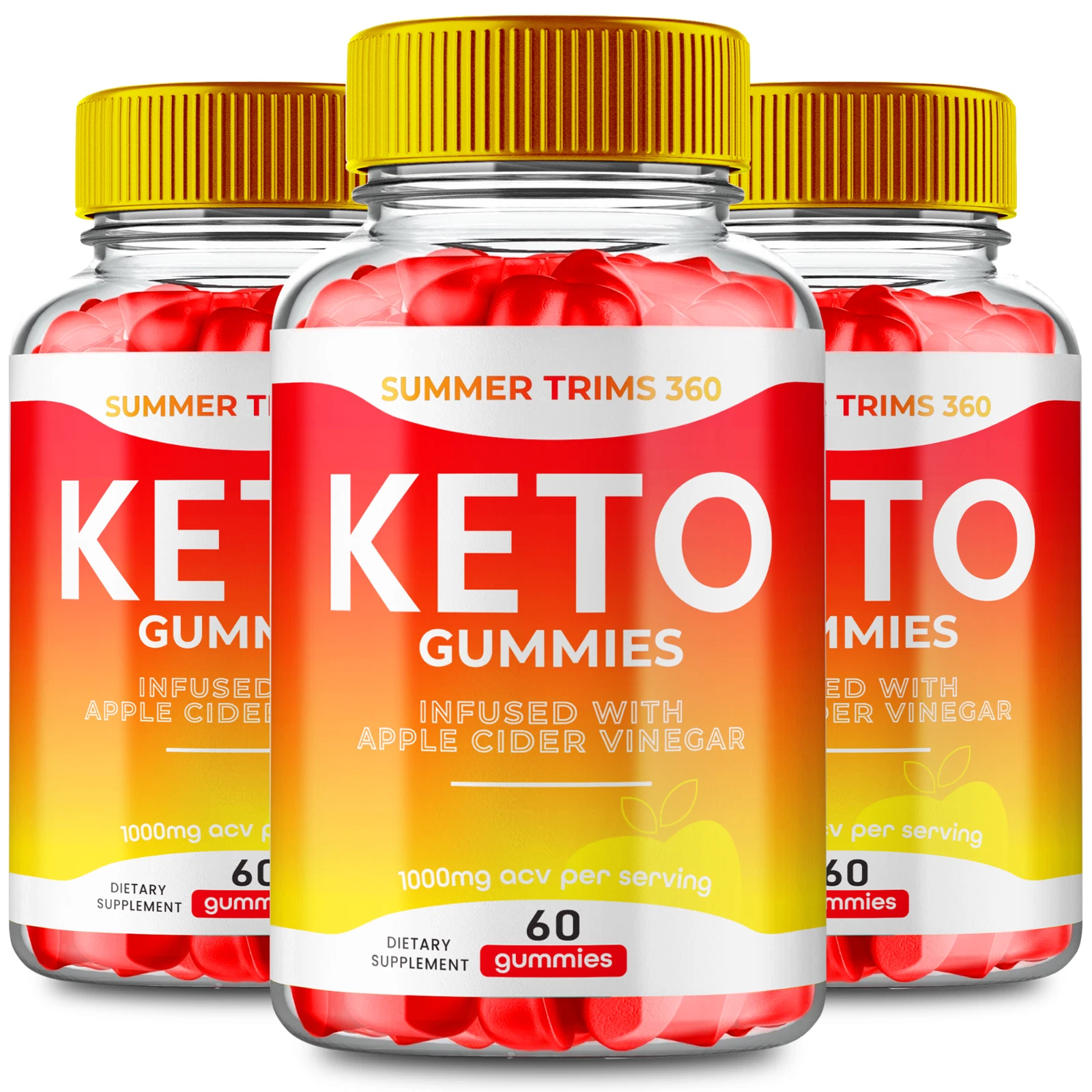 (3 Pack) Summer Trims 360 Keto ACV Gummies, Weight Loss Gummy (180 Gummies)