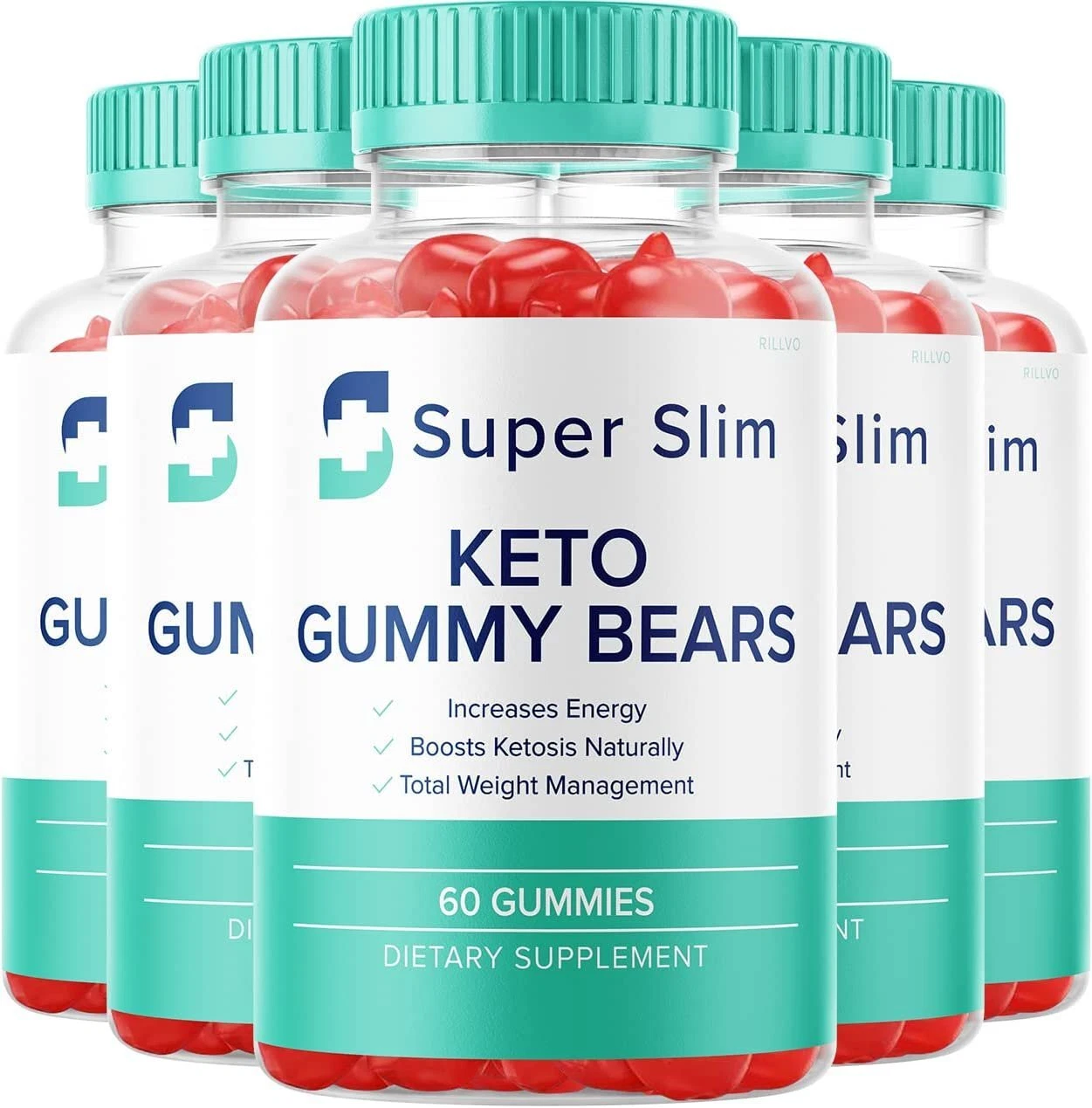 Rillvo (5 Pack) Super Slim Keto ACV Gummy Bears Super Slim Keto Gummies ACV...