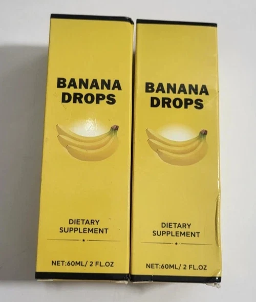 Banana Drops for Weight Loss Liquid Dietary Supplement 2 Pack New Boxed