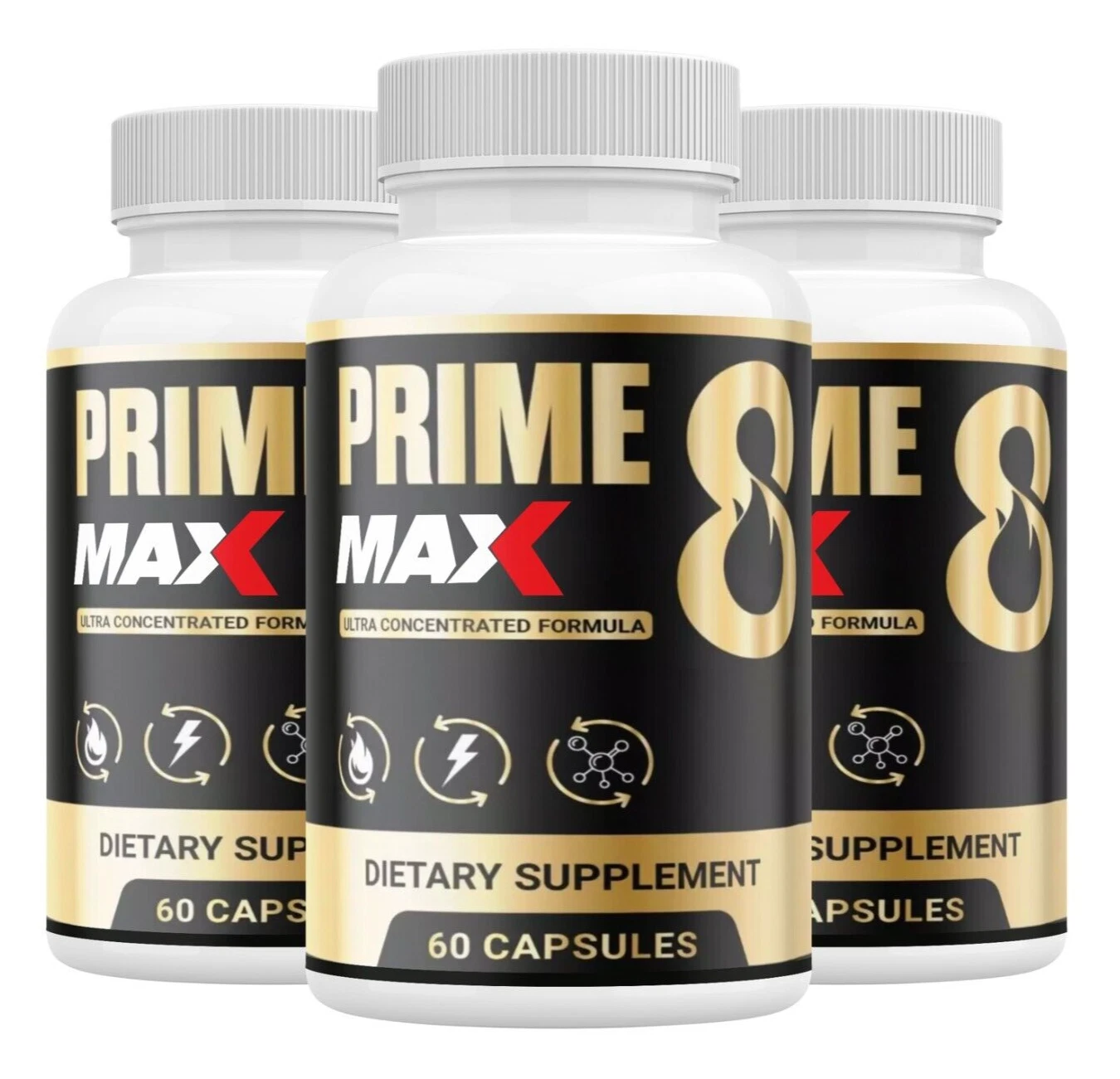 Prime 8 MAX Pills for Men ED Prime8 Supplement for men Enhancement ( 3 Pack )