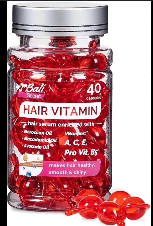 BALI SECRET HAIR VITAMIN TREATMENT SERUM Salon Quality Ex 4/27 40 Capsules