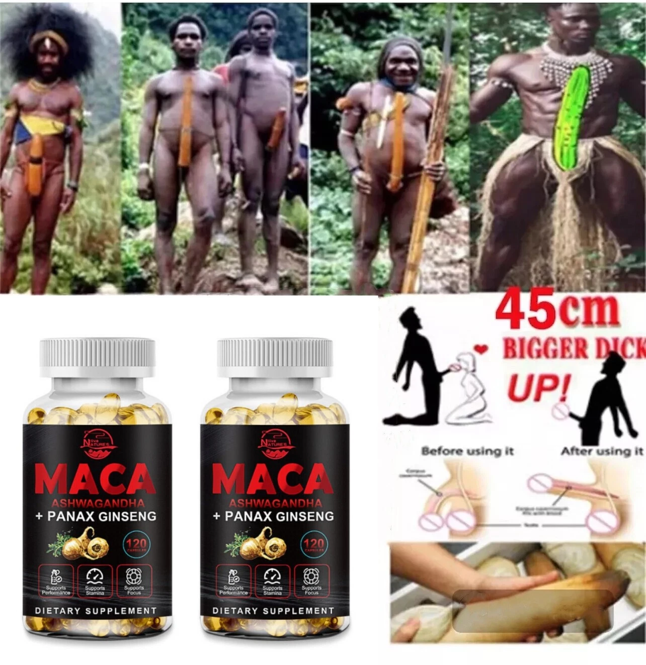 #1 BEST-MALE ENLARGER THICKER LONGER BIGGER 3" GROWTH ENLARGEMENT 240 CAPSULES