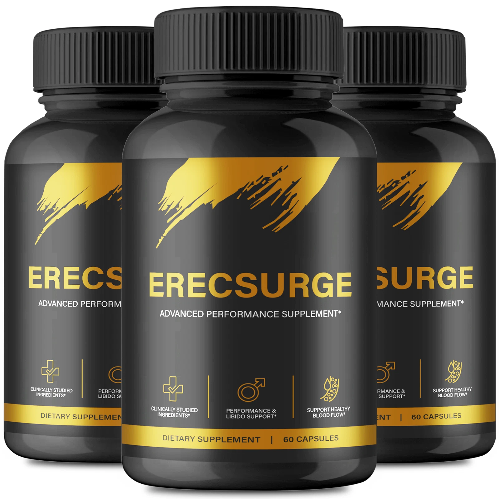 (3 Pack) Erecsurge Male Pills, Erec Surge Maximum Performance Supplement Capsule