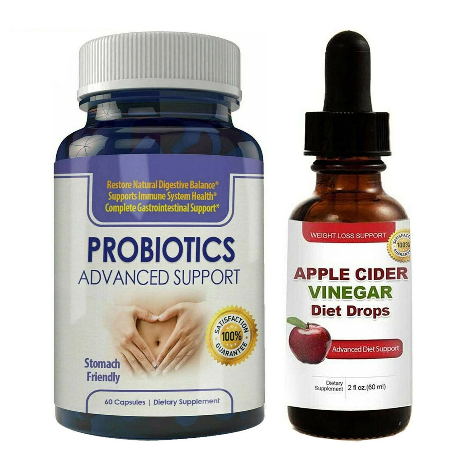Probiotics Digestive Balance Capsules Apple Cider Vinegar Weight Loss Diet Drops