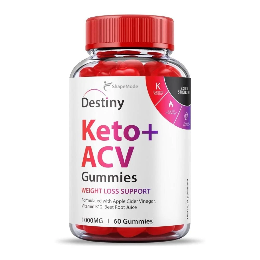 Destiny Keto + ACV Weight loss Gummies to Burn Fat for Energy 60ct