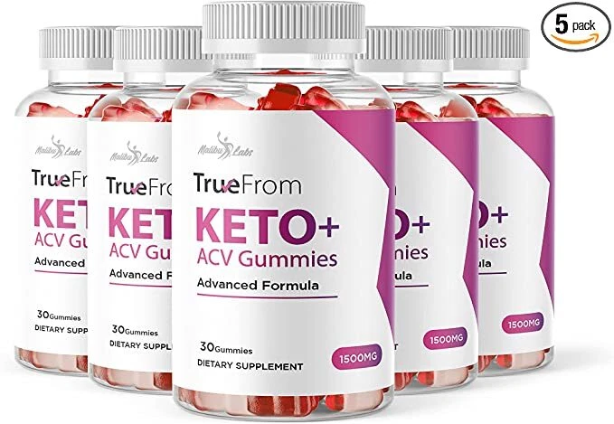 True Form Keto ACV Gummies Weight Loss - 1500mg Ketosis Shark Gummies (5 Pack)