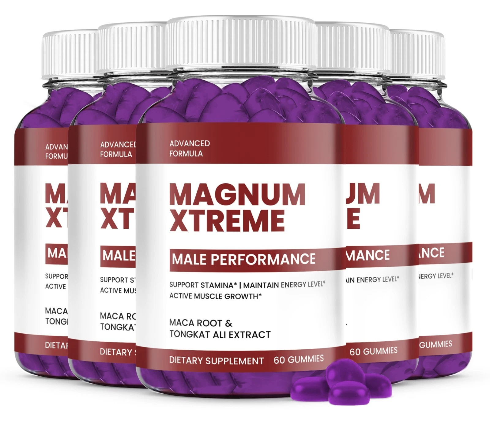 Magnum Xtreme Gummies For Men, Magnum Extreme Advanced Formula ( 5 Pack )