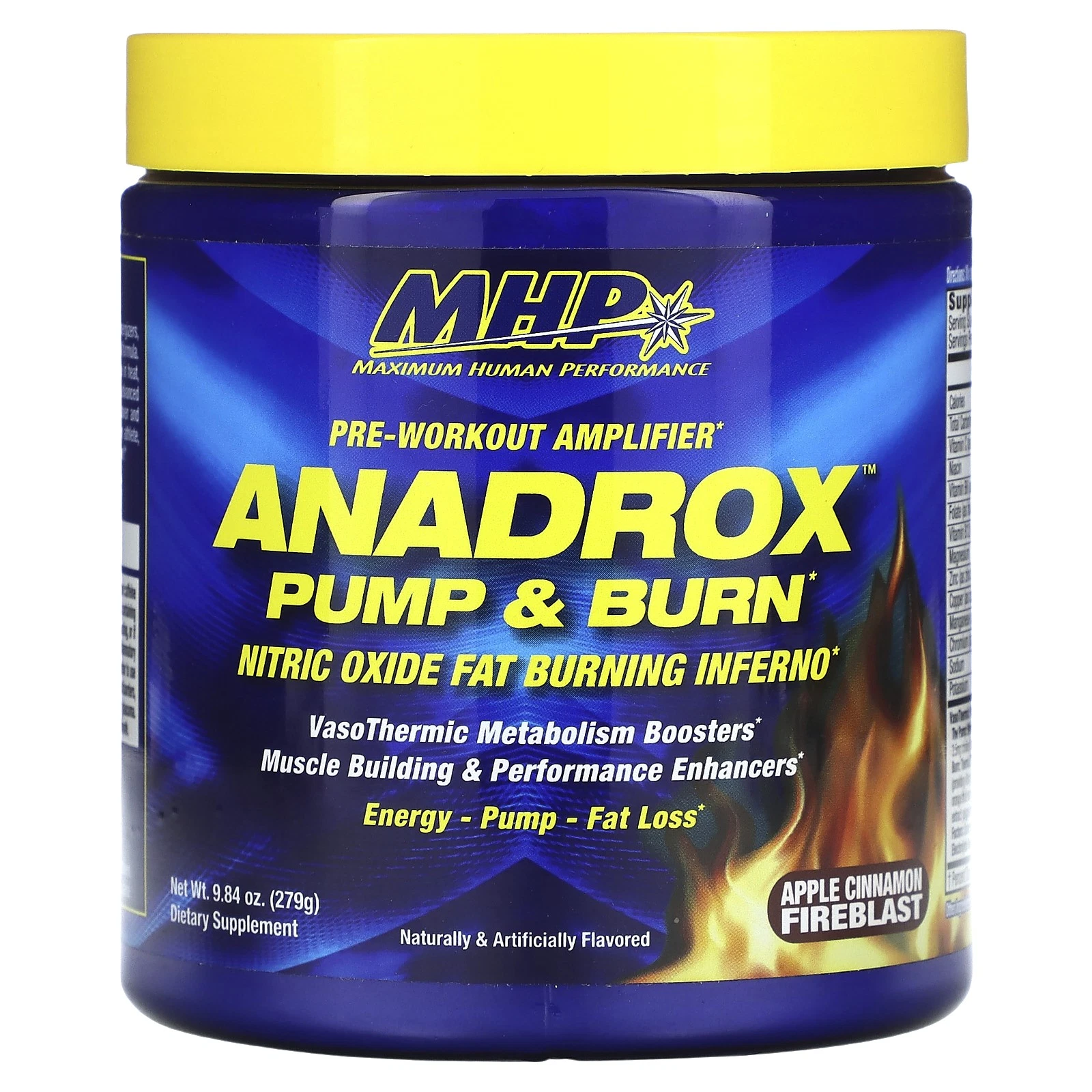 Anadrox Pump & Burn, Pre-Workout Amplifier, Apple Cinnamon Fireblast, 9.84 oz