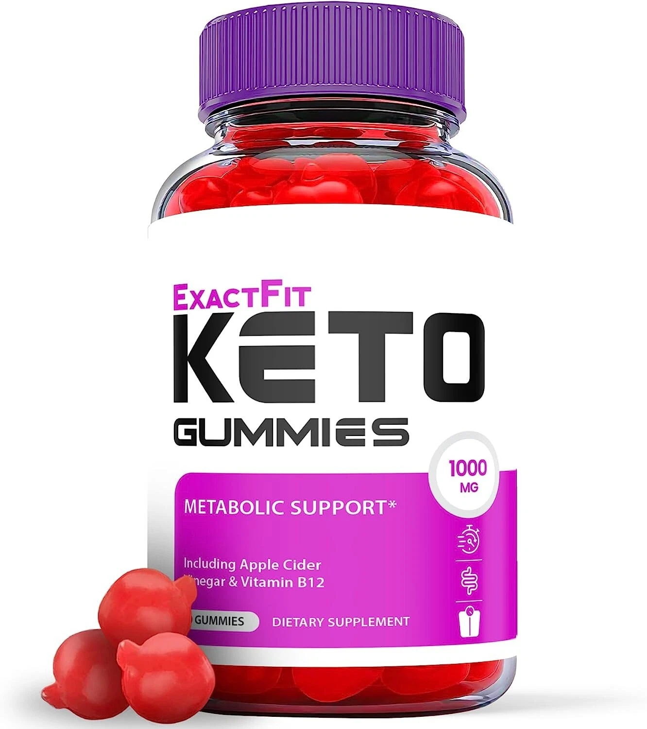 (1 Pack) Exact Fit Keto Gummies - ExactFit Keto ACV Gummies Weight Loss-60 Gums