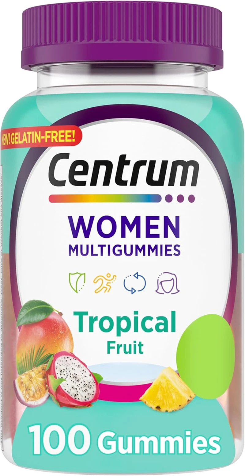 Centrum Women’S Multivitamin Gummies, Immune, Energy, 100 Count, 50 Day Supply
