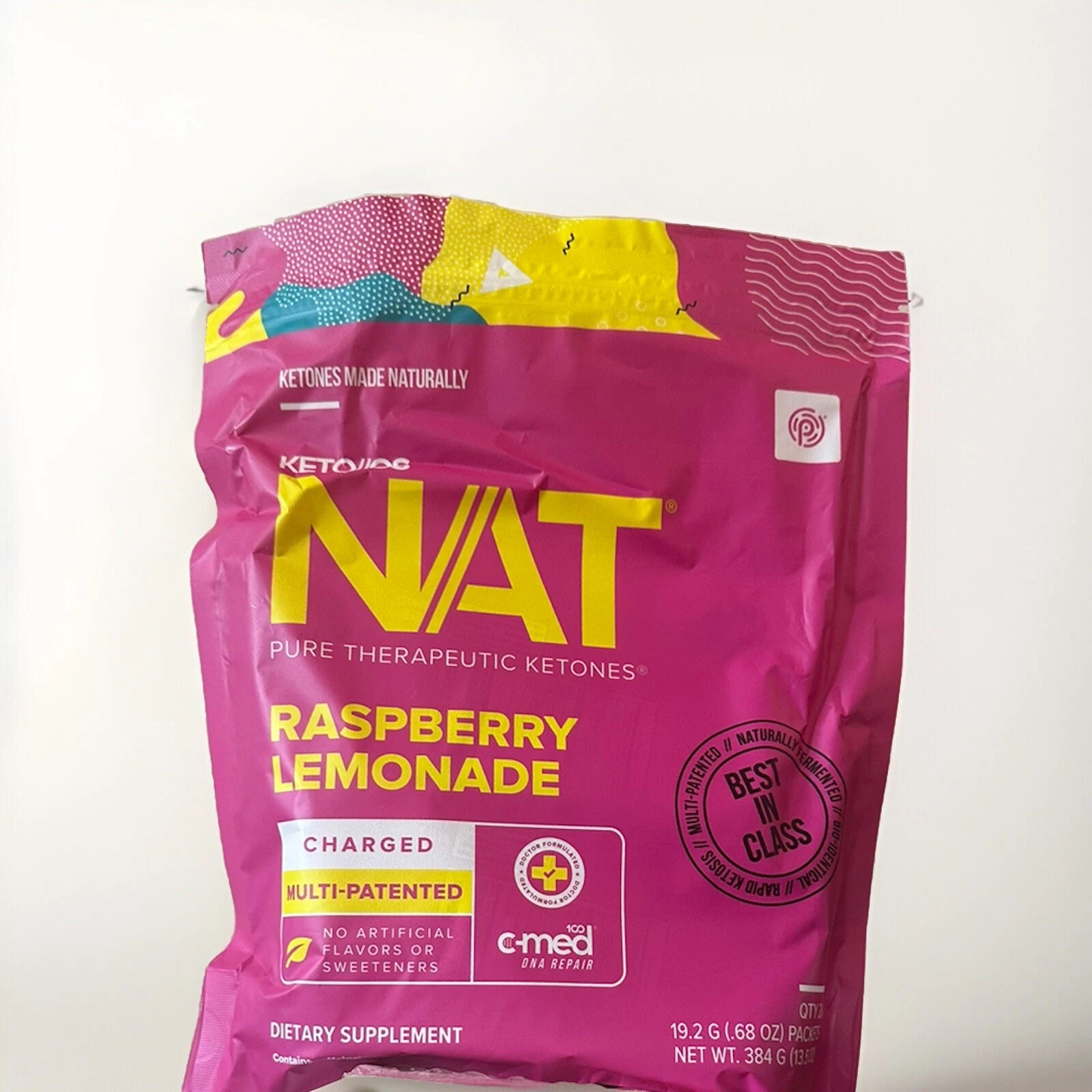 PRUVIT ketone drink Keto Nat RASPBERRY LEMONADE Charged 20 pack EXP:2026