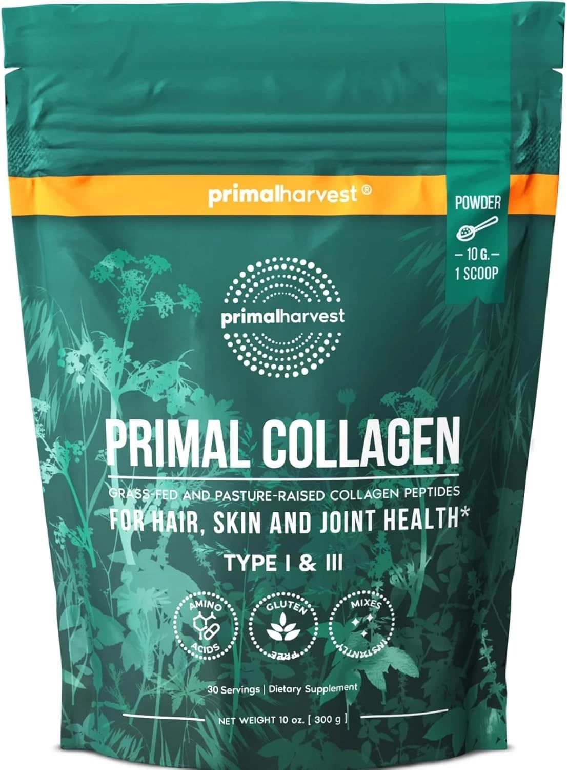 Primal Harvest Hydrolyzed Collagen Powder, 30 Servings