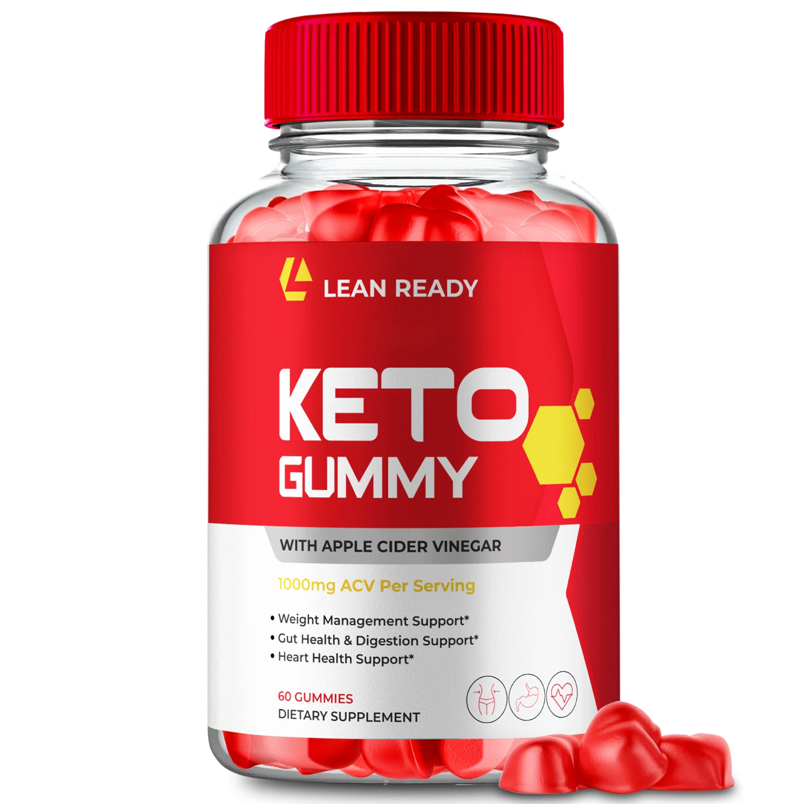 Lean Ready Keto ACV Gummies for Weight Management Gummy (60 Gummies)